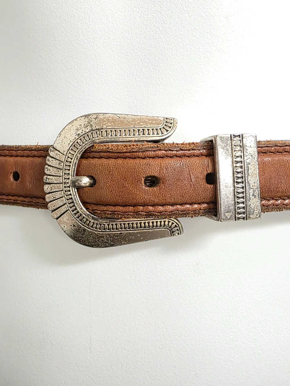 Vintage 1991 Leather Western Belt Size 30